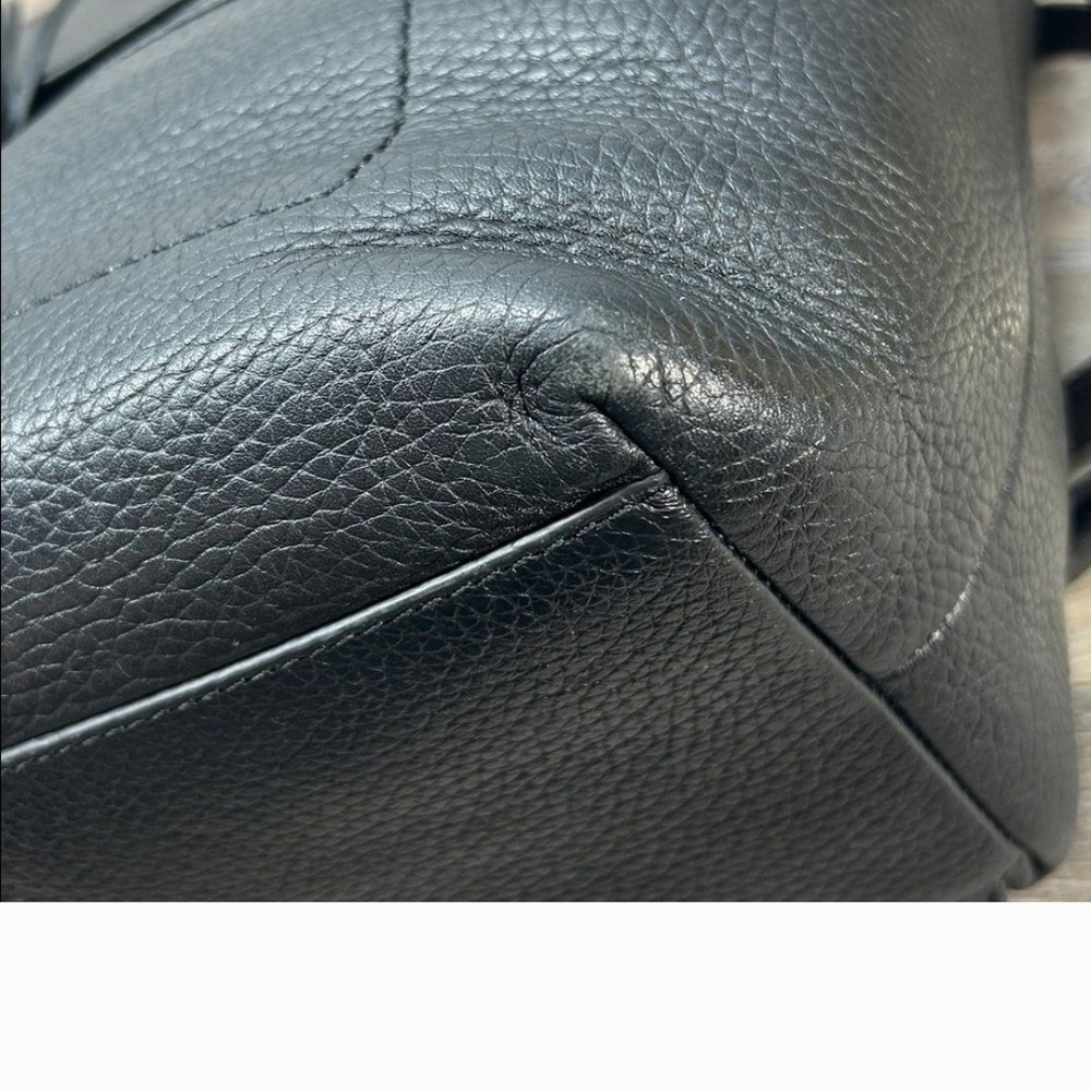 Kate Spade Black Leather Drawstring Backpack - Picture 9 of 13
